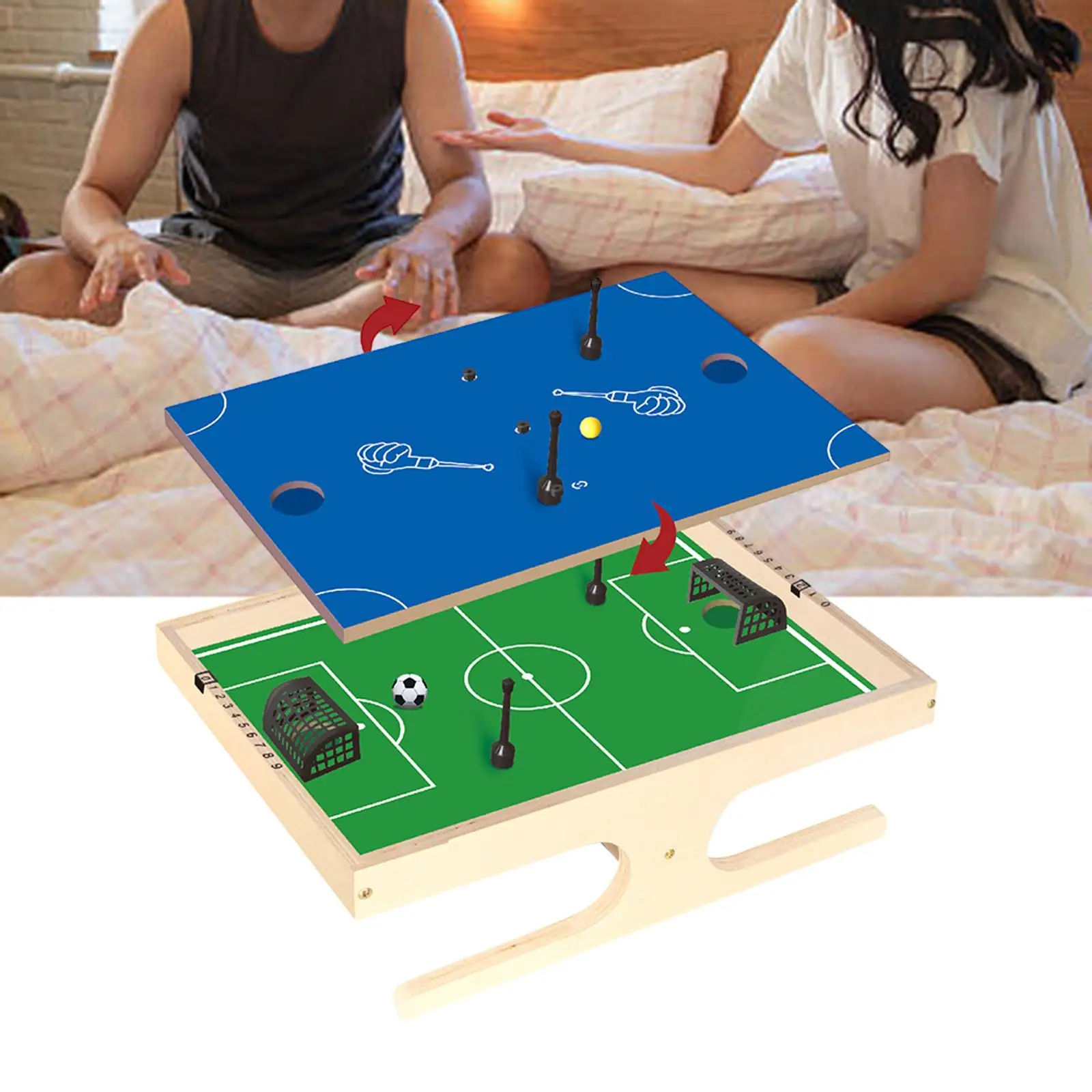 Magnetic Ball Tabletop Board Game Arcade Game Mini Table Soccer Game for Party Boys Girls Entertainment Kids Adults Family Game