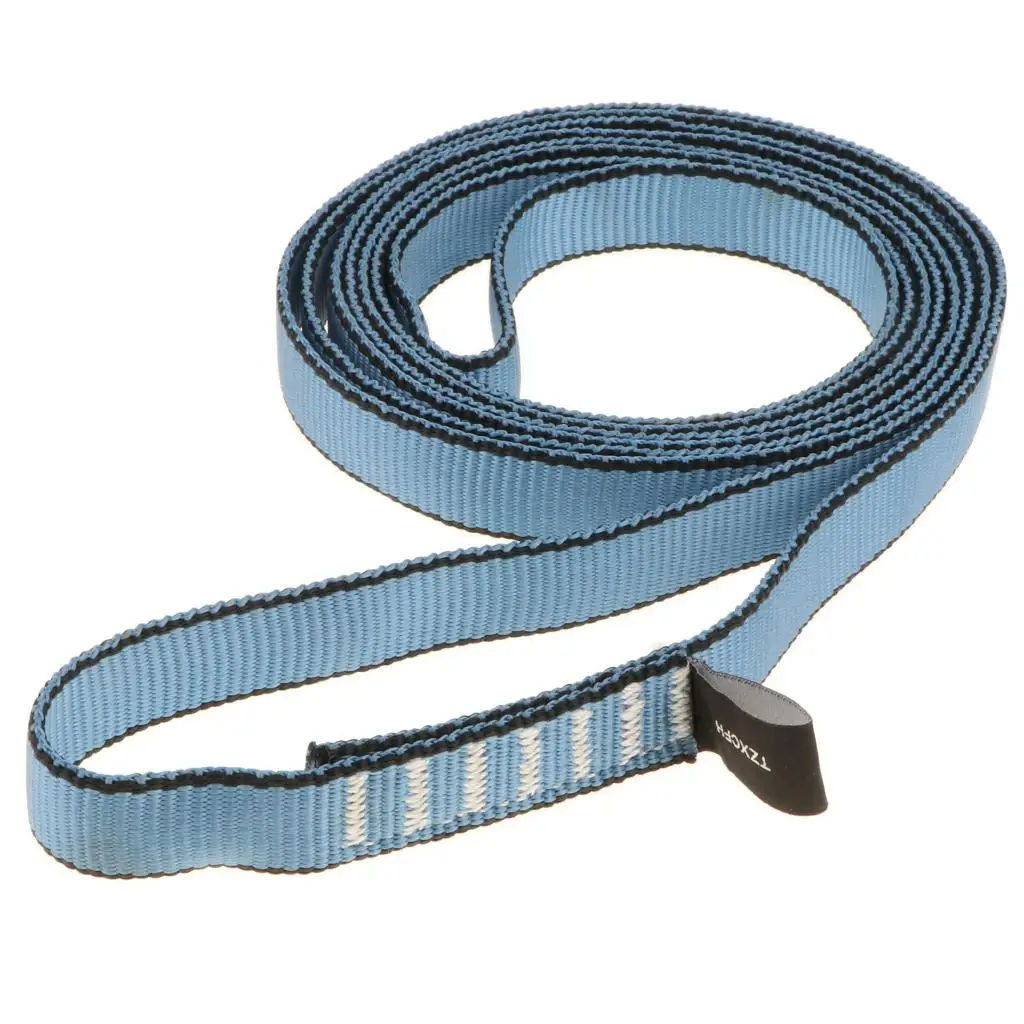 2x 20mm Webbing Sling Runner 23KN for Rock Climbing Loop Lightweight Safety Fall Protection Utility Cord Lanyard
