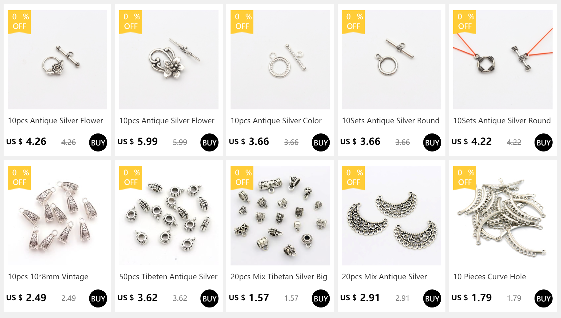 10 Stück antiken Silber ring runde gestreifte Form Metall verschlüsse Haken Perlen verbinder für die Herstellung von Schmuck Halskette Armbänder Ketten DIY – Detail 3