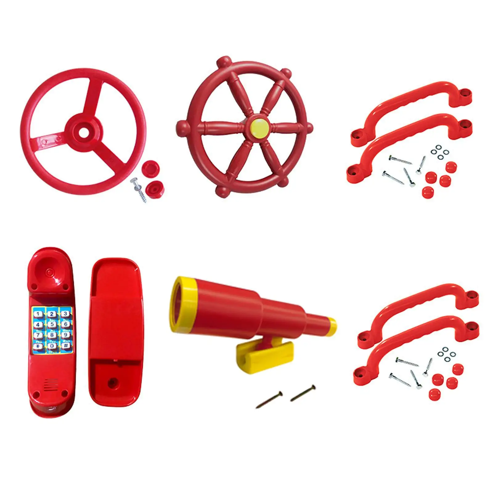 Playground Equipment Easy to Install Safety Handle Bars Pirate Ship Parts for Backyard Outdoor Playhouse Treehouse Gifts