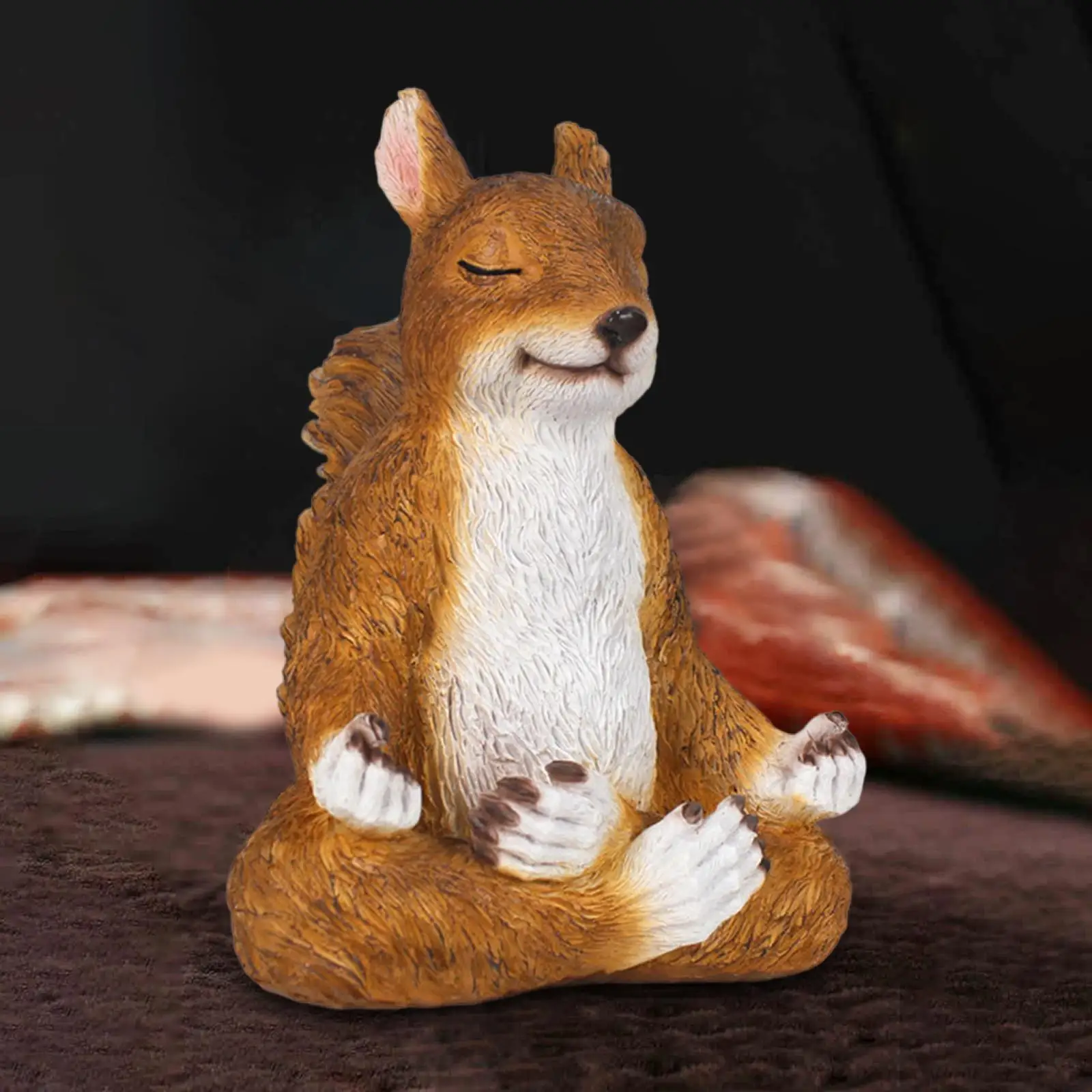 Squirrel Statue Sculptures Figurines Artware Resin Office Table Display Bar