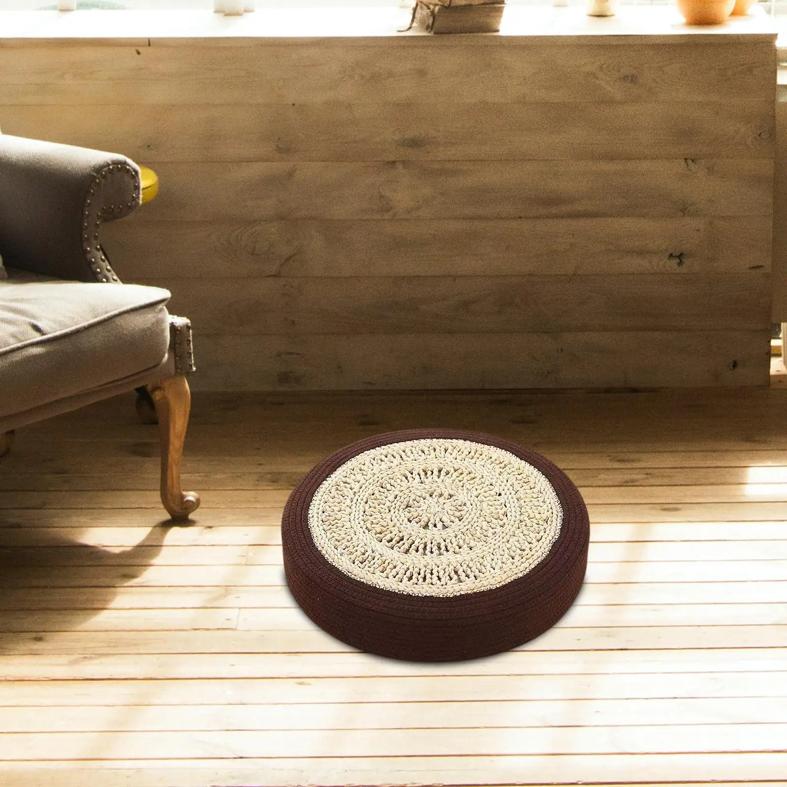 Round Tatami Floor Cushion Meditation Cushion for Garden Indoor Outdoor Sofa