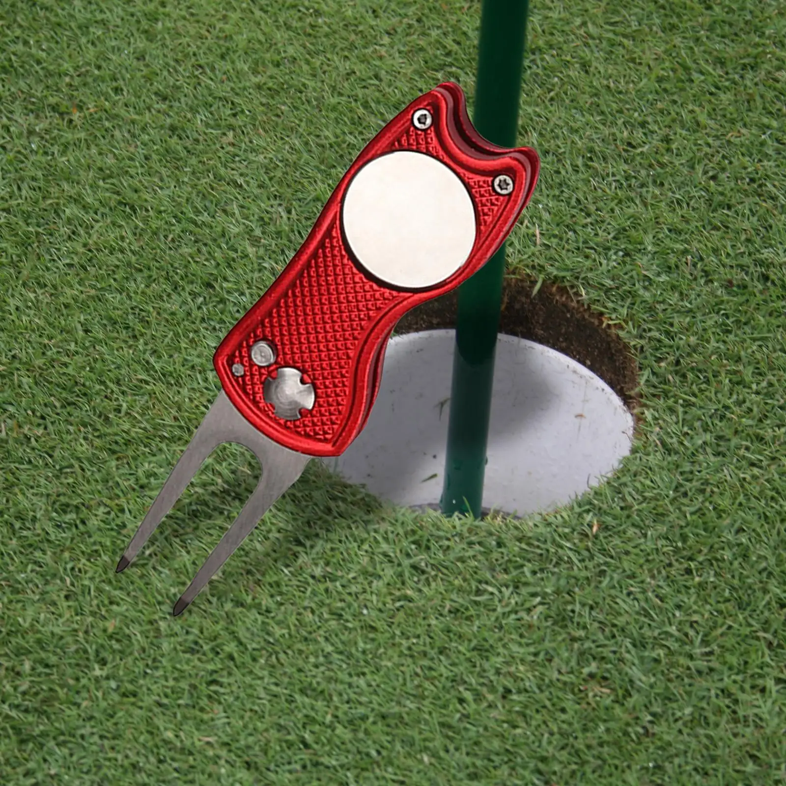 Golf fork Golf Repair Tool Folding Marker Pitch button Aluminum Alloy Golf Divot