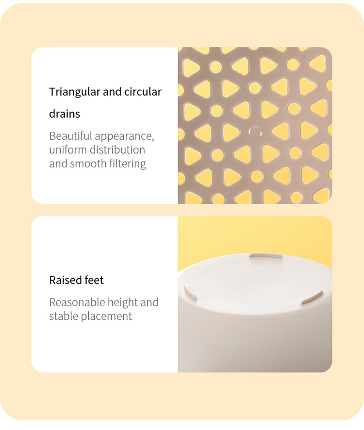 Gadgetoo Fasola Double Layer Drain Basket For Food Vegetable Fruit Plastic Storage Basket