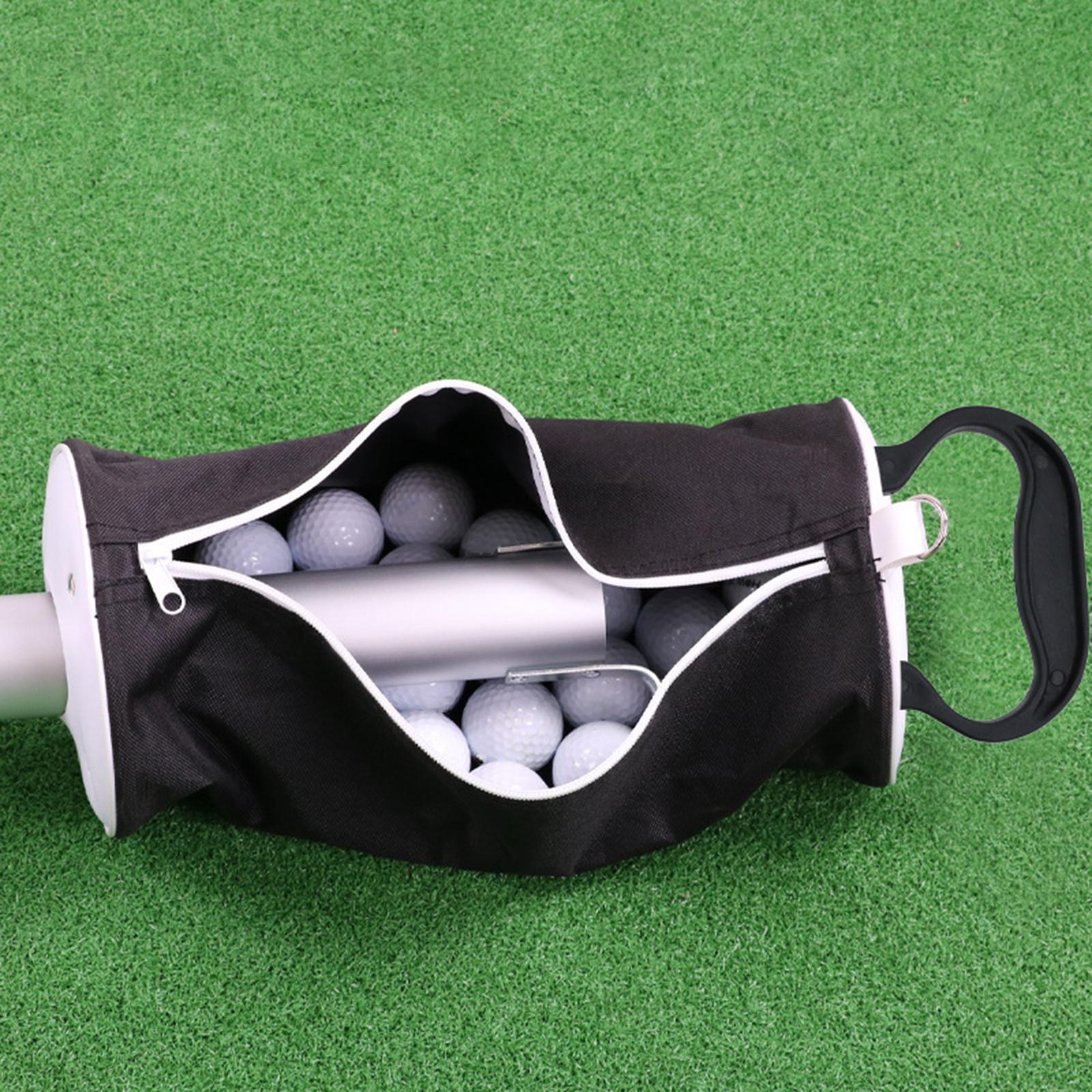 Golf Ball Pick up Shag Bag Device with Pocket Storage Picker Upper Golf Ball Collector Golf Ball Retriever for Men Women Putter