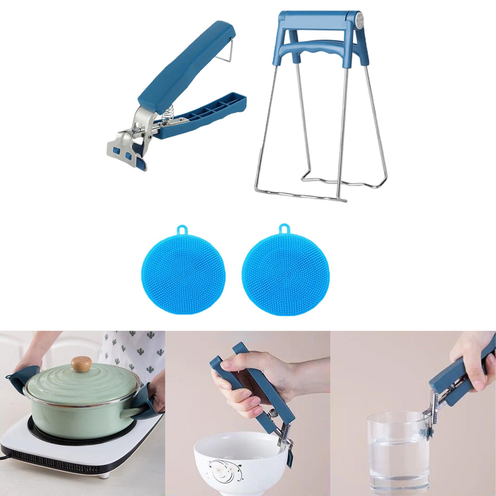 Kitchen Dish Tongs Set Baking Plate Gripper Pan Dish Clamp Holder Anti Dish Plate Clip Tongs for Cooking & Baking