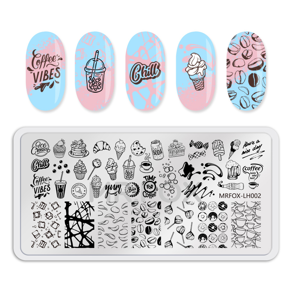 Best of Ice Cream Nail Stamping Plates Rectangle Template Stencils Nail Art Stamp Image Plate Manicure Stainless Steel Nail Print Tools Reviews & Tips