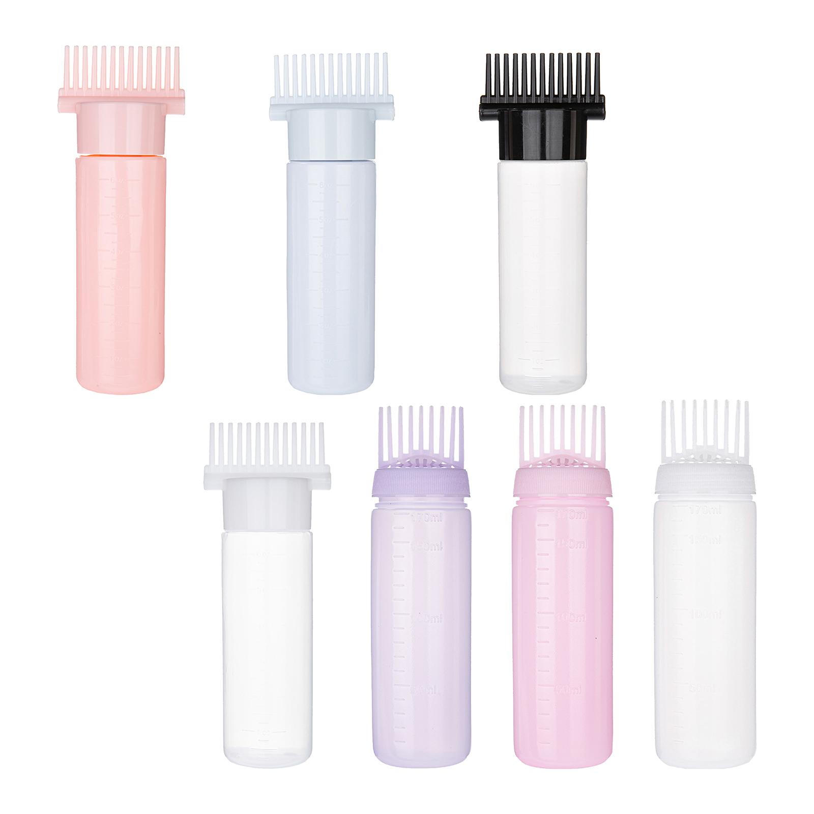 Root Comb Applicator Bottle Hair Coloring Dyeing Dispensing Container Hair Oil Applicator Hair Dye Bottle Brush for Home DIY