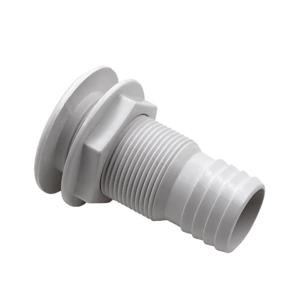 White Thru Hull Fittings Connector - suit for Boat/ Marine/ Sailing