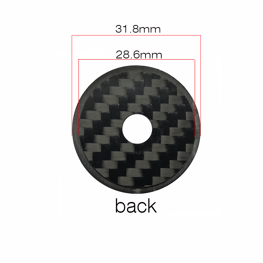 BALUGOE Fahrrad-Headset-Carbon-Top-Kappe, Carbonfaser-Fahrradvorbau, 28,6 mm, 1/8 Zoll Gabelschaft, Gabelrohr, Headset-Kappenabdeckung – Detail 6