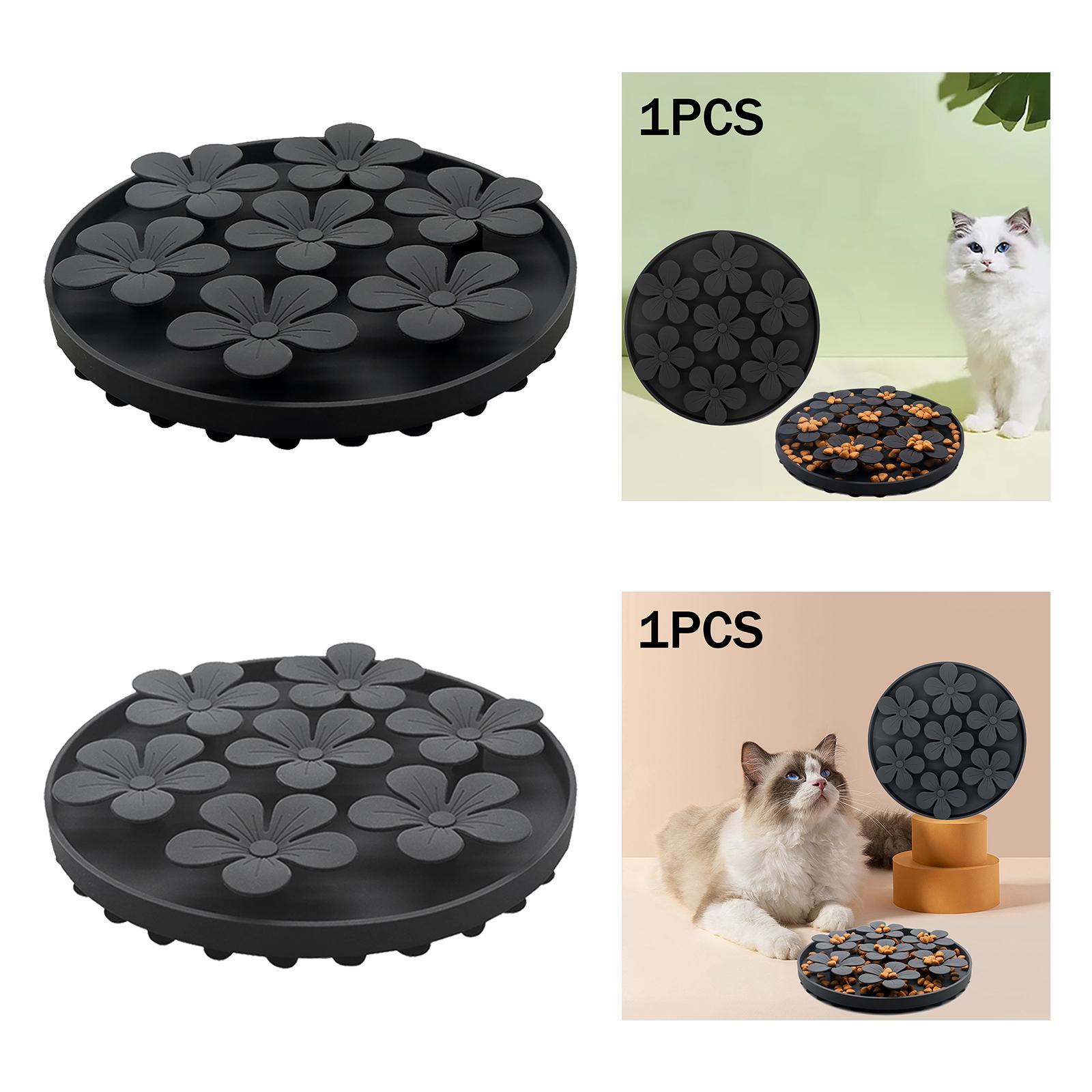 Silicone Pet Dog Lick Pad Flower for Peanut Butter Lightweight Calming Pad Slow Feeder Mat Dog Lick Pad Bathing Puzzle Toy