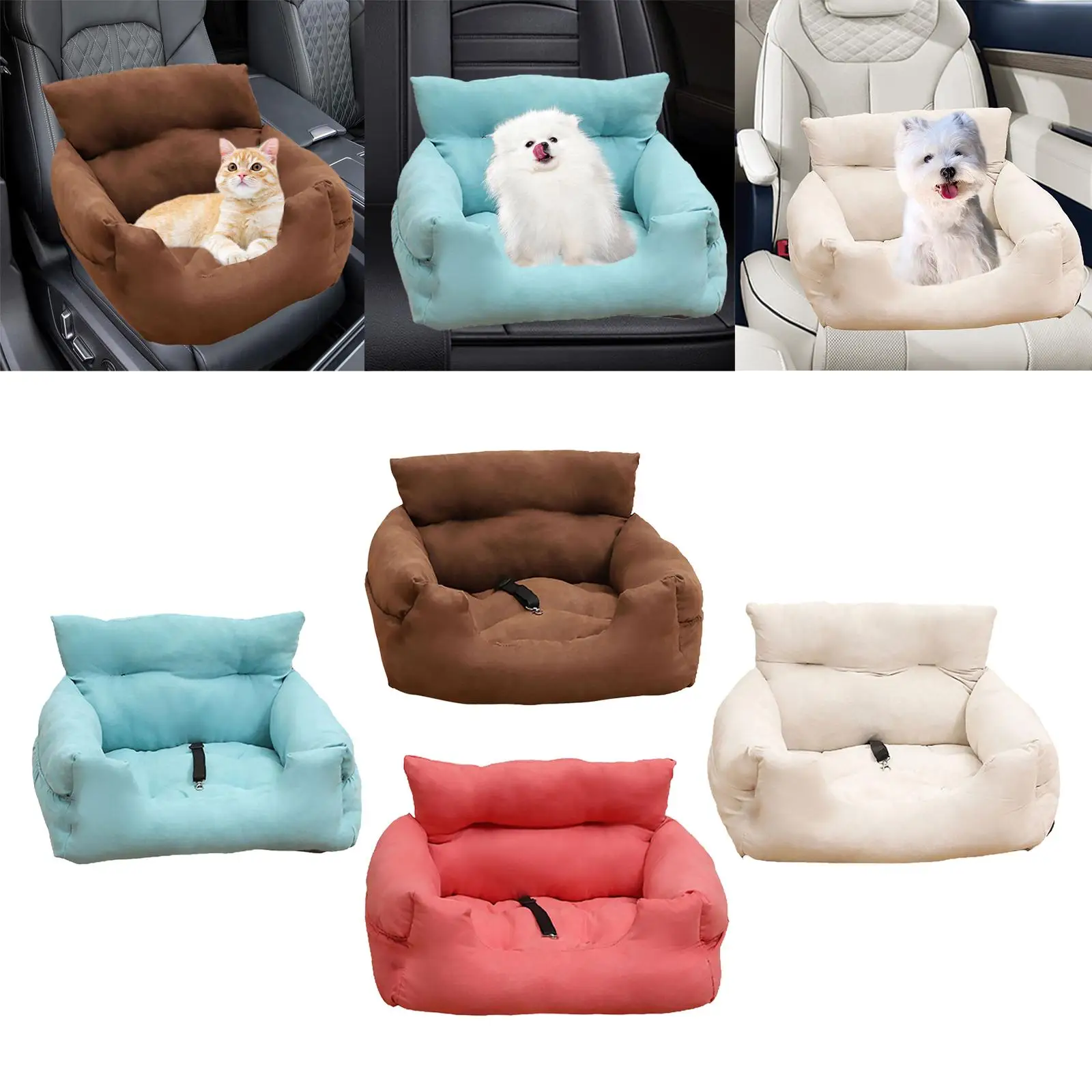 Dog Car Seat Detachable Pad Protection Sofa Pets SUV Seat Dog Booster Seat for Small Medium Dogs Kitten Kitty Cats Pet Supplies