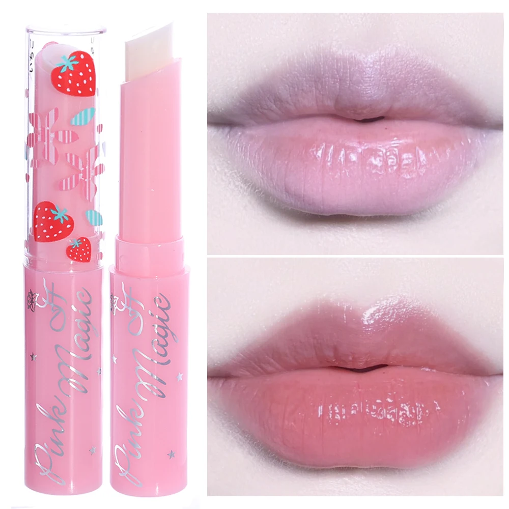 Best of Strawberry Lip Balm Long Lasting Moisturizing Lipstick Temperature Change Color Lip Gloss Anti-drying Hydration Lip Care Makeup Reviews & Tips