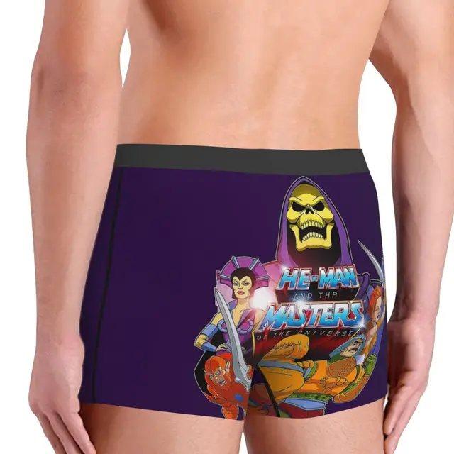 Skeletor Meme Boxers Custom Photo Boxers Men's Underwear Plain Black Boxers