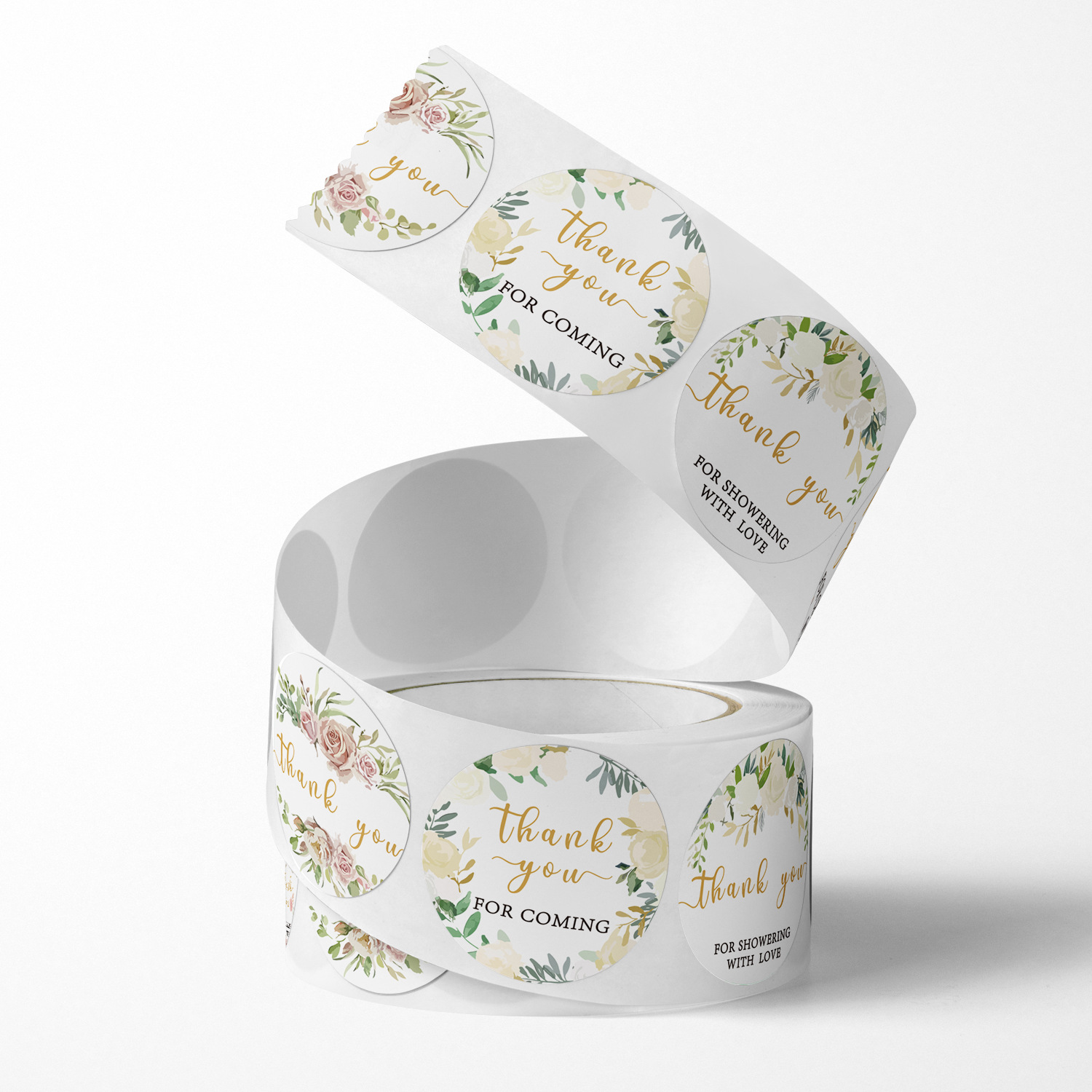 500-pcs Rosen muster danke Aufkleber für Siegel etiketten runde florale mehrfarbige Etiketten Geschäft handgemachte Schreibwaren aufkleber – Detail 4