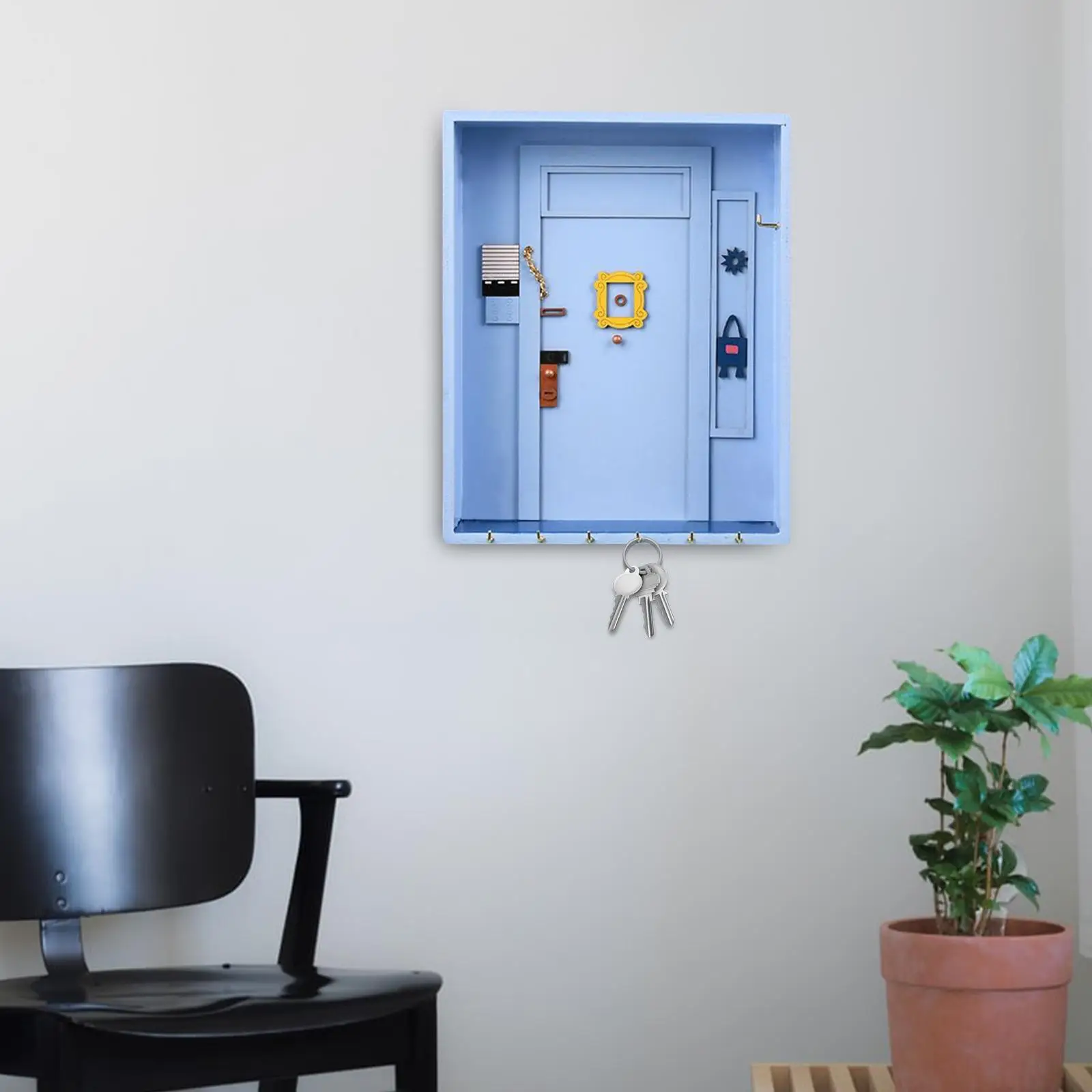 Key Holder Box Multifunctional Decorative Wall Hanging Key Storage Boxes for Door Bedroom