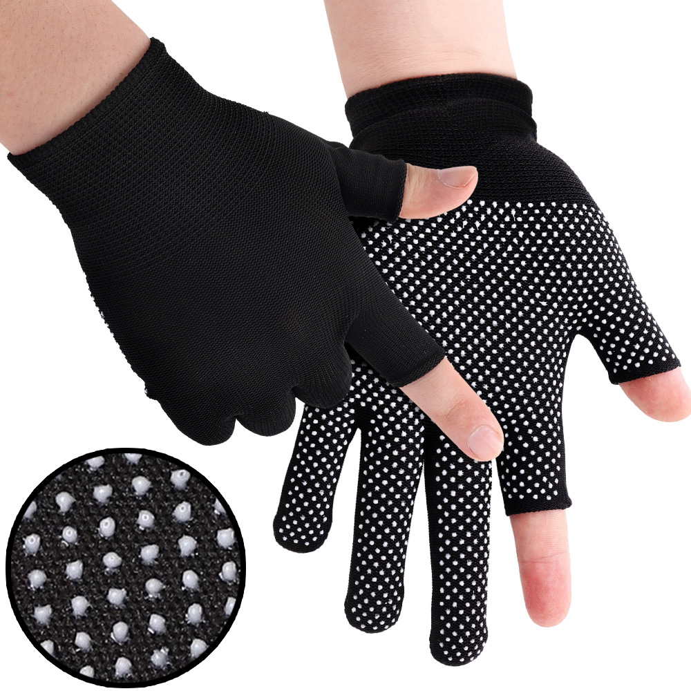 Non-slip Nylon Gloves for Safety Work Outdoor Cycling Breathable Half Finger Gloves Mittens Men Fingerless Touchscreen Gloves