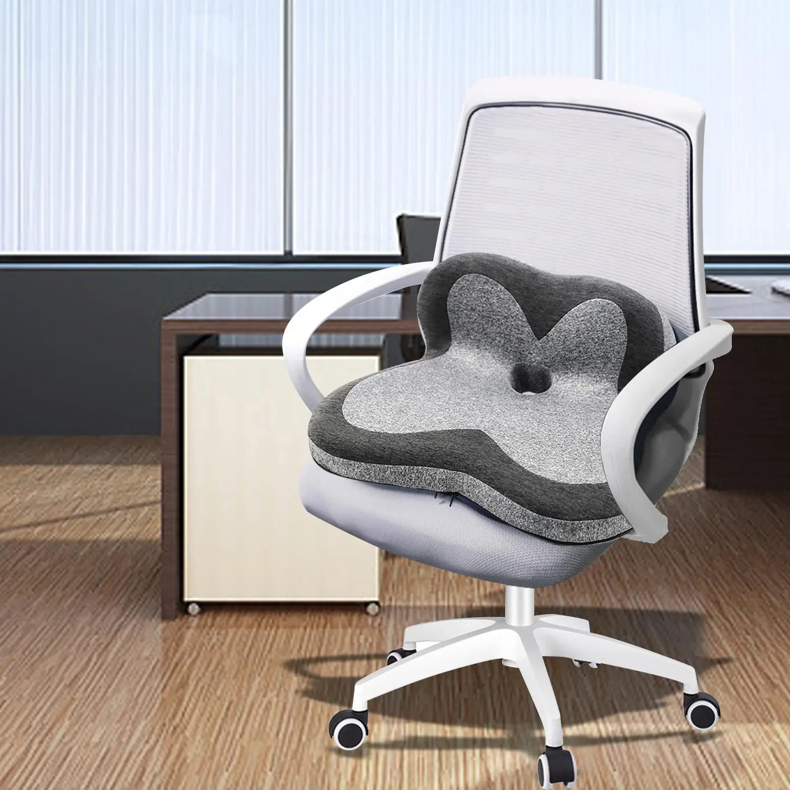 Memory Foam Seat Cushion Soft Comfortable Chair Pad Washable Cover BuPillow for Car Office Chair Long Sitting Computer Desk