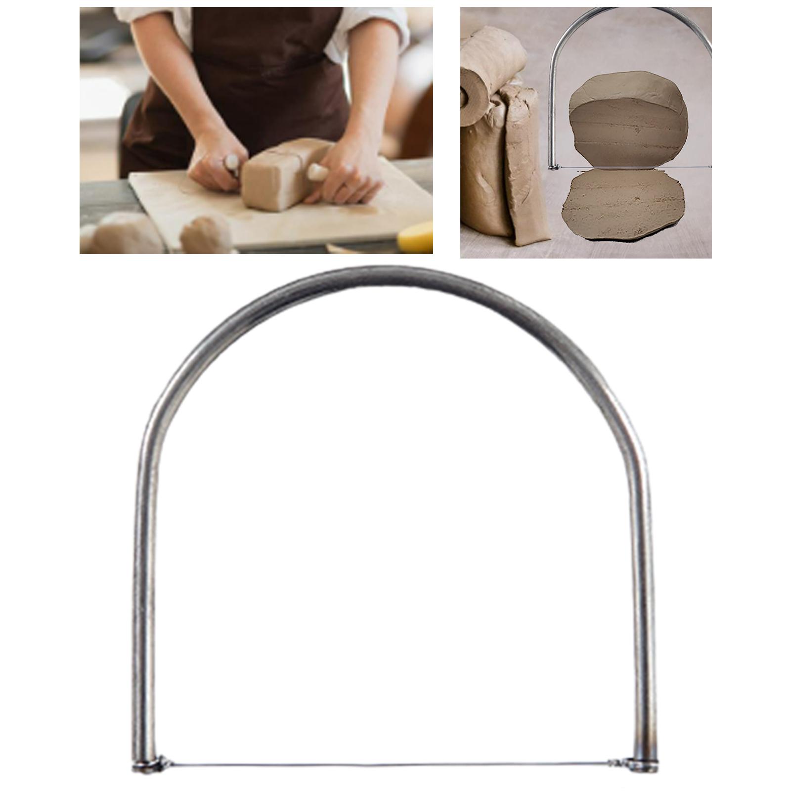 Clay Cutters Wire Steel with Handles Pottery Tools Cut Off Tools Stainless Steel for Handcrafts Ceramic Pottery Hobby Carving