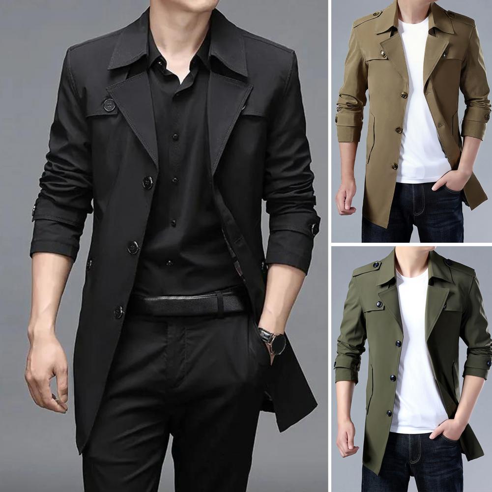 Title 2, New Spring Men Trench Fashion England Style Lon...