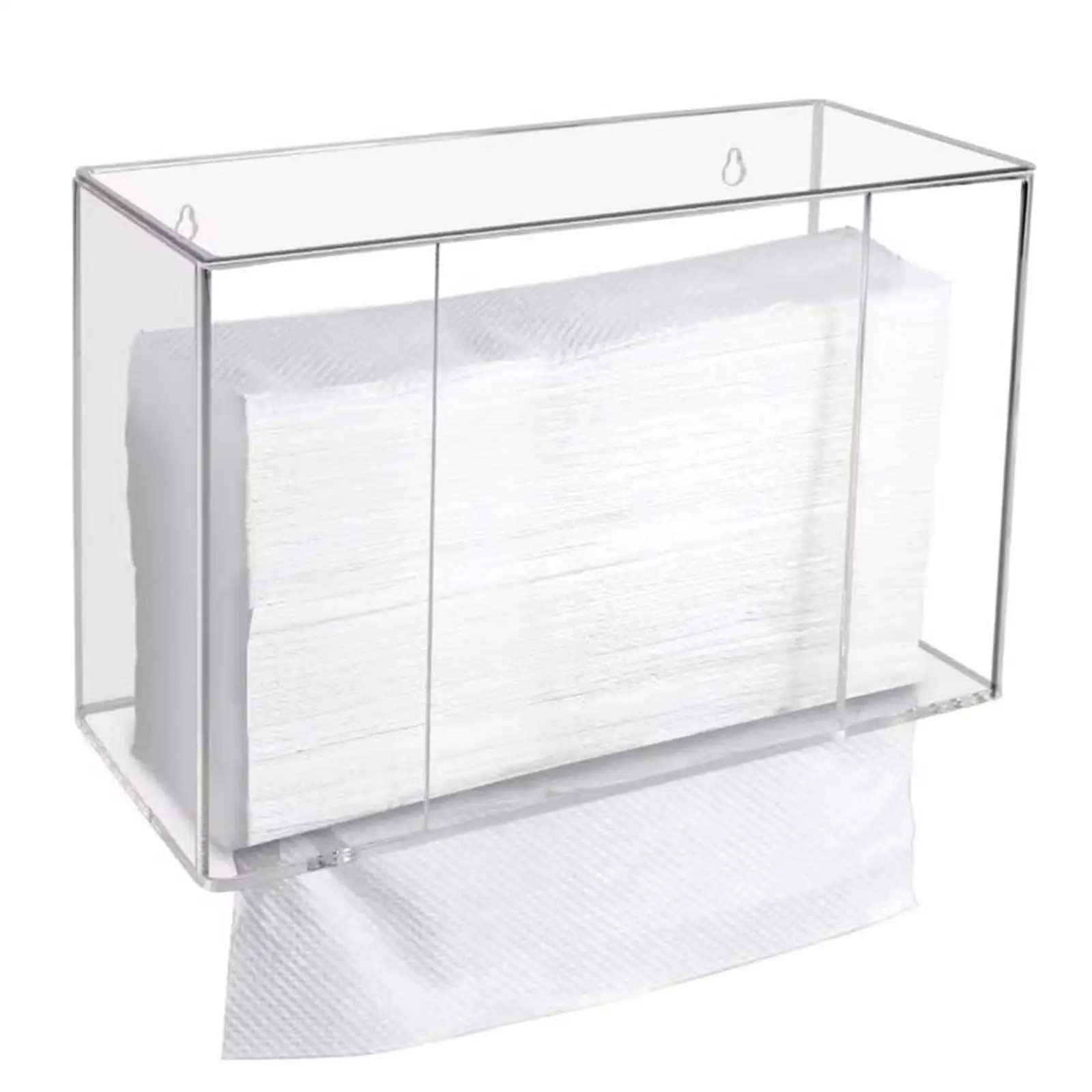 Tissue Holder Wall Mounted Paper Towel Holder Clear Tissue Dispenser Box for Home Decorative Hotel Bathroom kitchen Room