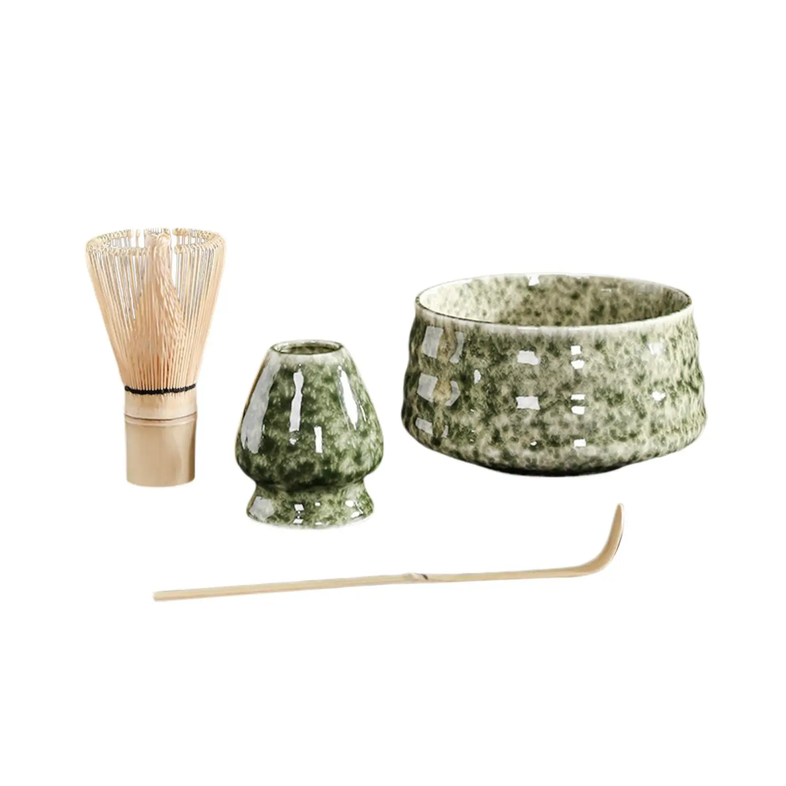 4 Pieces Japanese Matcha Whisk Set with Accessories and Tools for Friends Best Gifts