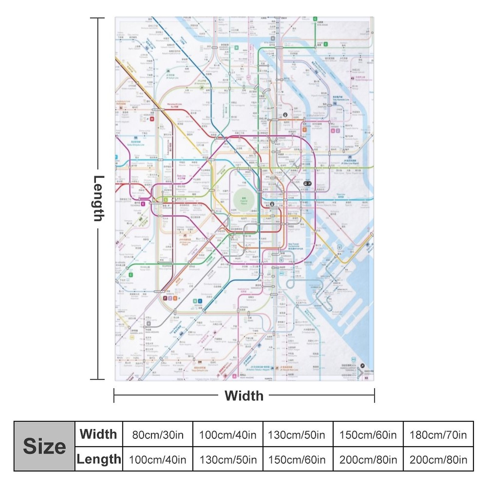 Новинка, плед с картой метро из Токио, тепловые одеяла для путешествий,  одеяло, одеяла для кровати | AliExpress