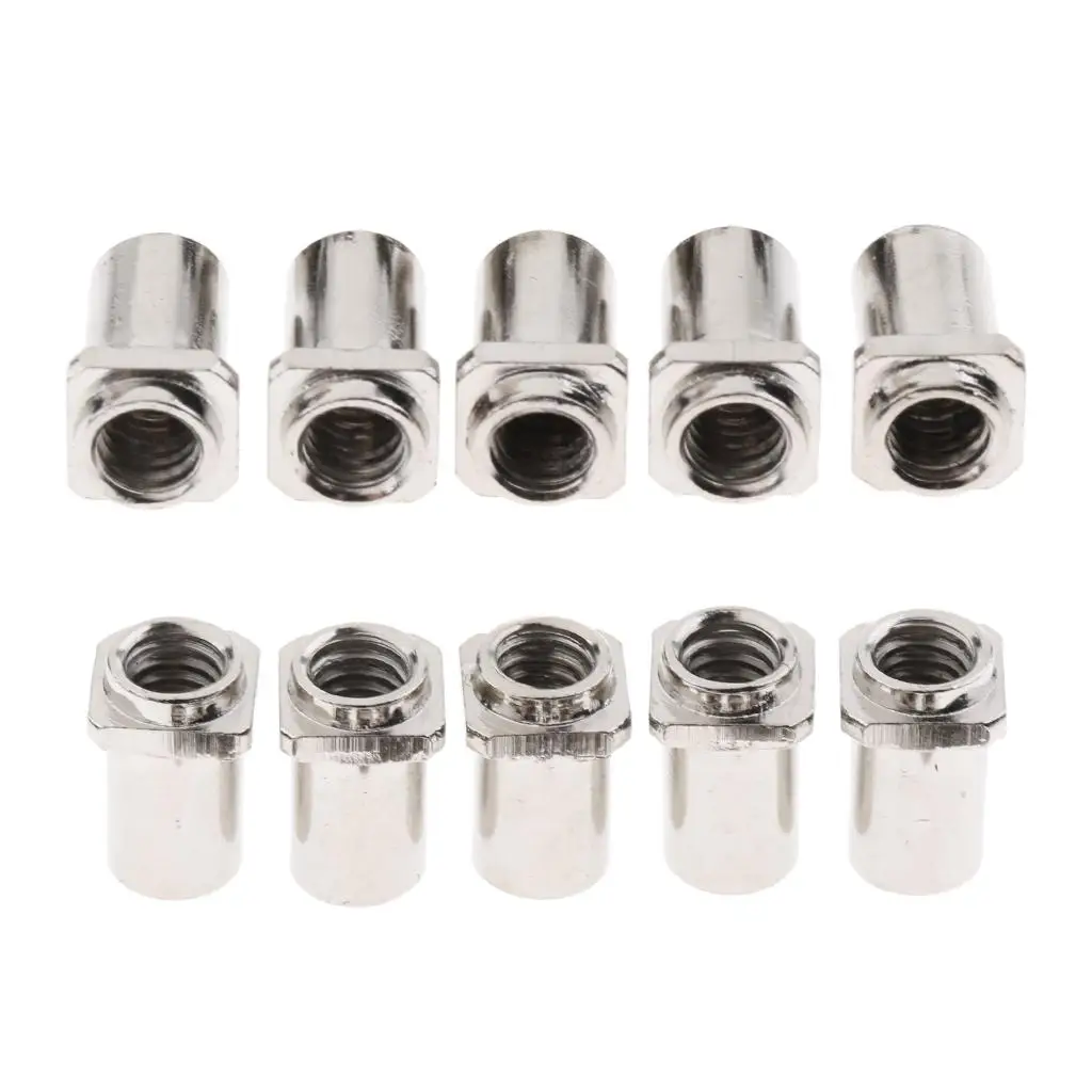 10x Swivel Nuts for Tom Lug Metal for Tom Floor Drum Spare Parts