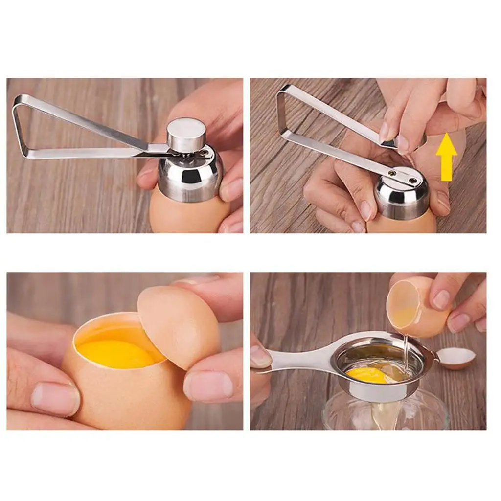 Stainless Steel Egg Shell  Topper Cutter Opener Kitchen Utensil