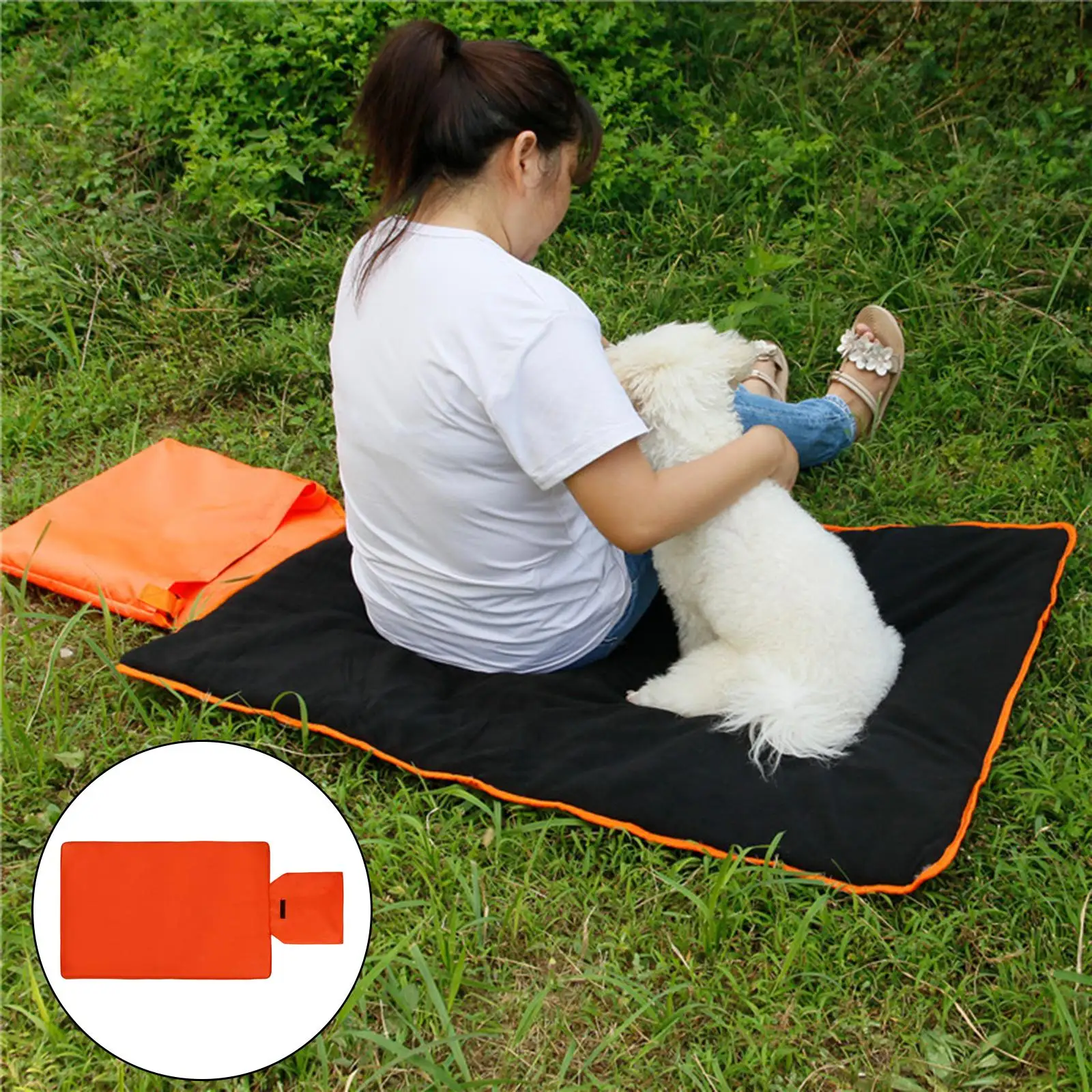 Portable Pet Sleeping Pad Folding Blanket for Camping Puppy Outdoor Hiking