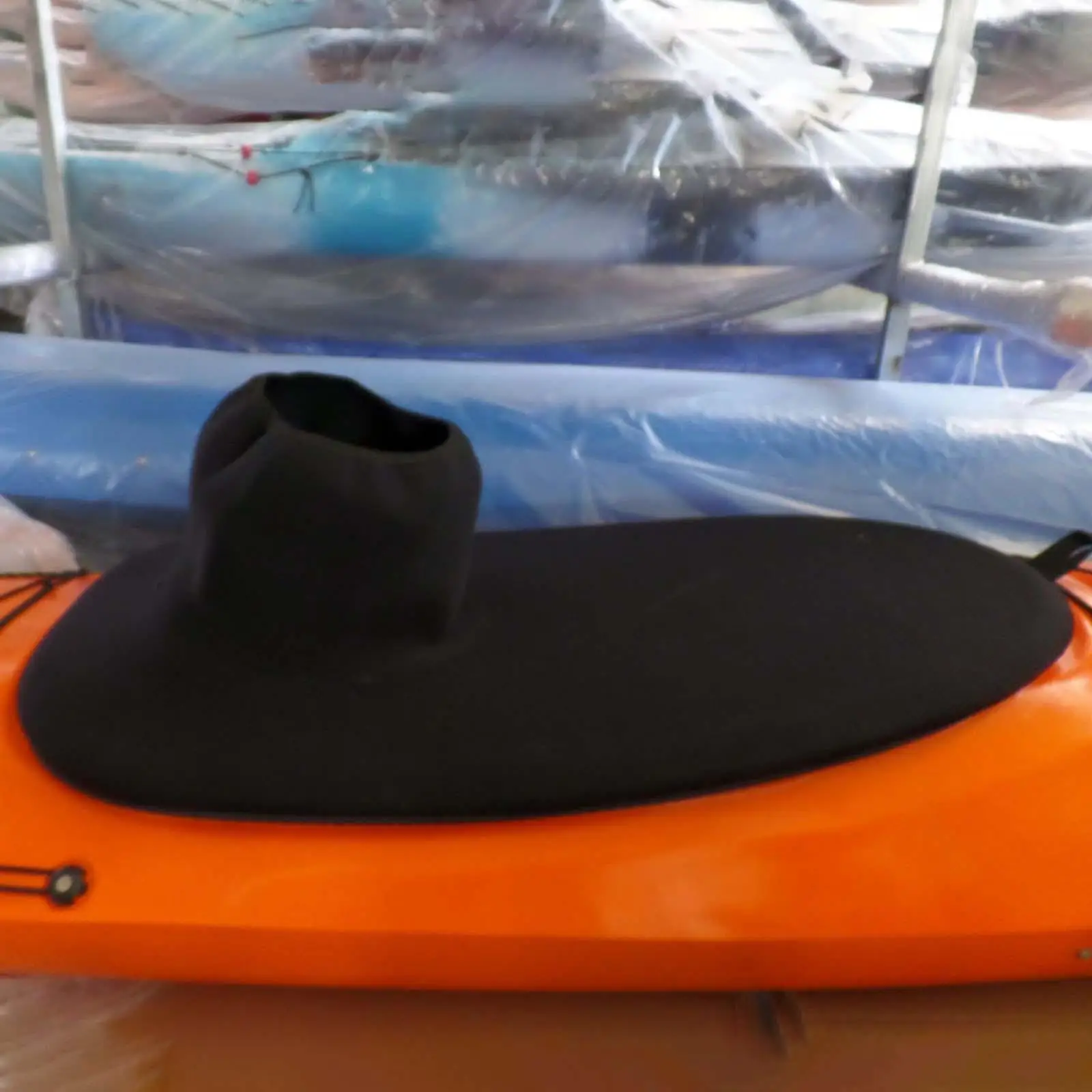 Kayak Spray Skirt Hatch Cover Sprayskirt for Boating Canoeing Black Equipment Accessories