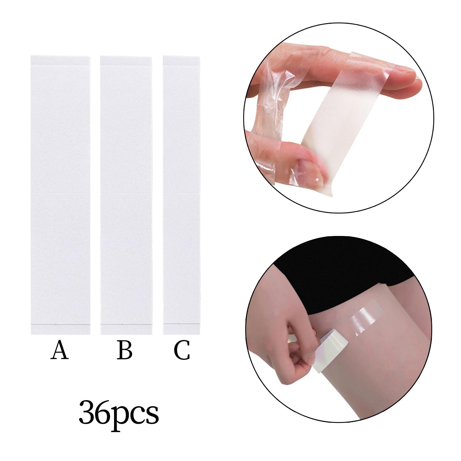 36 Pieces Fashion Cloth Tape Double Sided Anti Slip Clear Lingerie Tape Safe for Clothes All Skin Tones Bra Strap Breast Dress