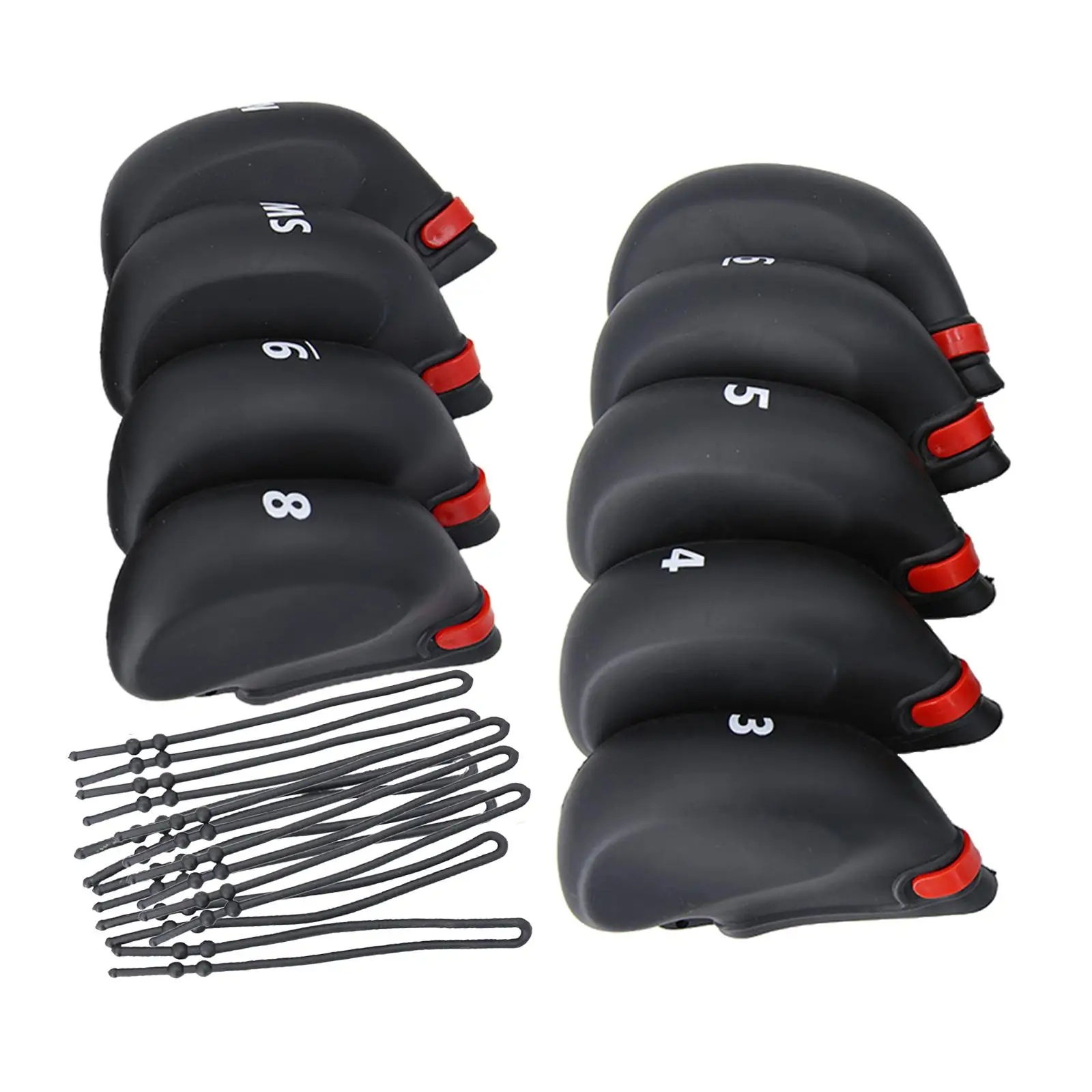 Golf Club Iron Covers , Deluxe Head Cover Set, covers for head for Irons Fit Main Iron Clubs