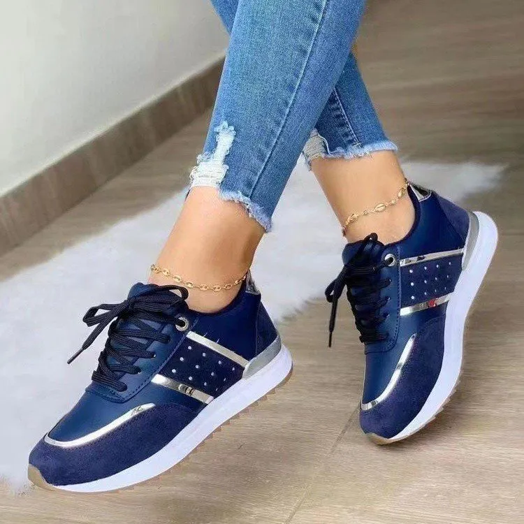 Blue Women Casual Low Sneakers sold by 100 Spartans