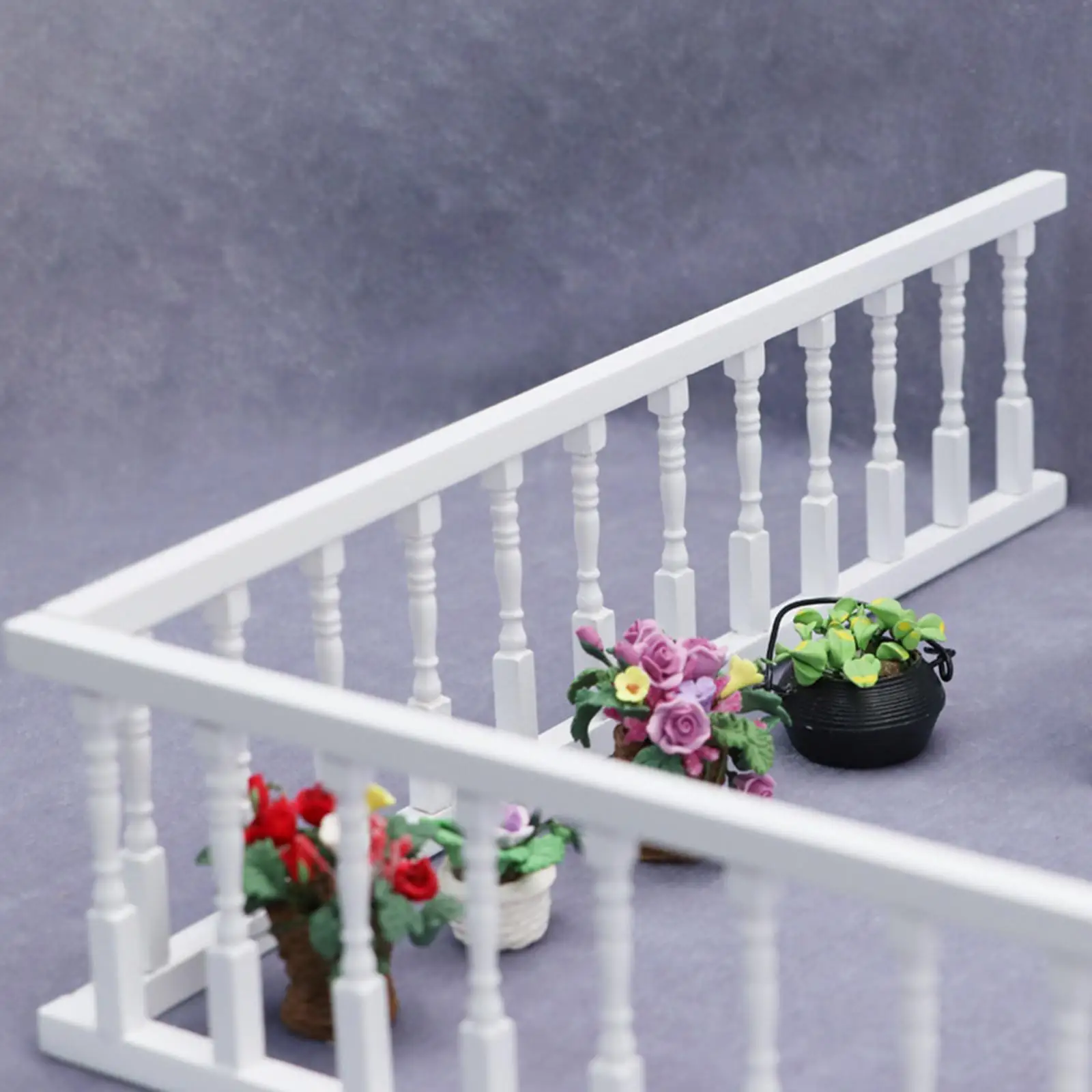 Miniature Wooden Fence Handrail Garden Micro Landscape Accessories 1:12 Scale Dollhouse Railing Decor Scenery Supplies