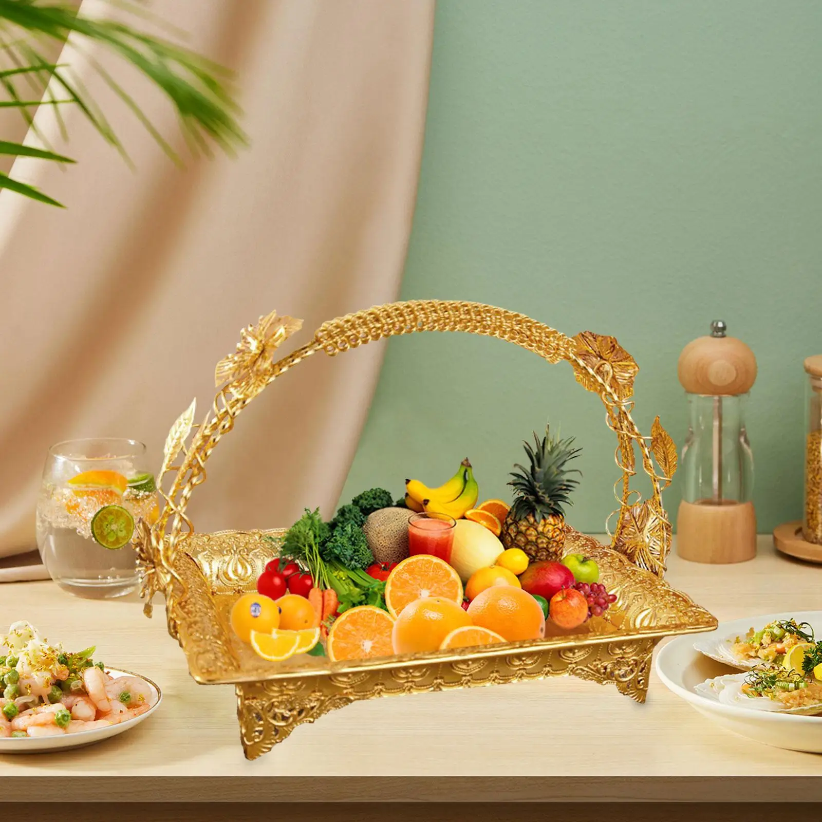 Fruit Tray Crafts Iron Dried Food Plate for Home Kitchen Wedding Gift