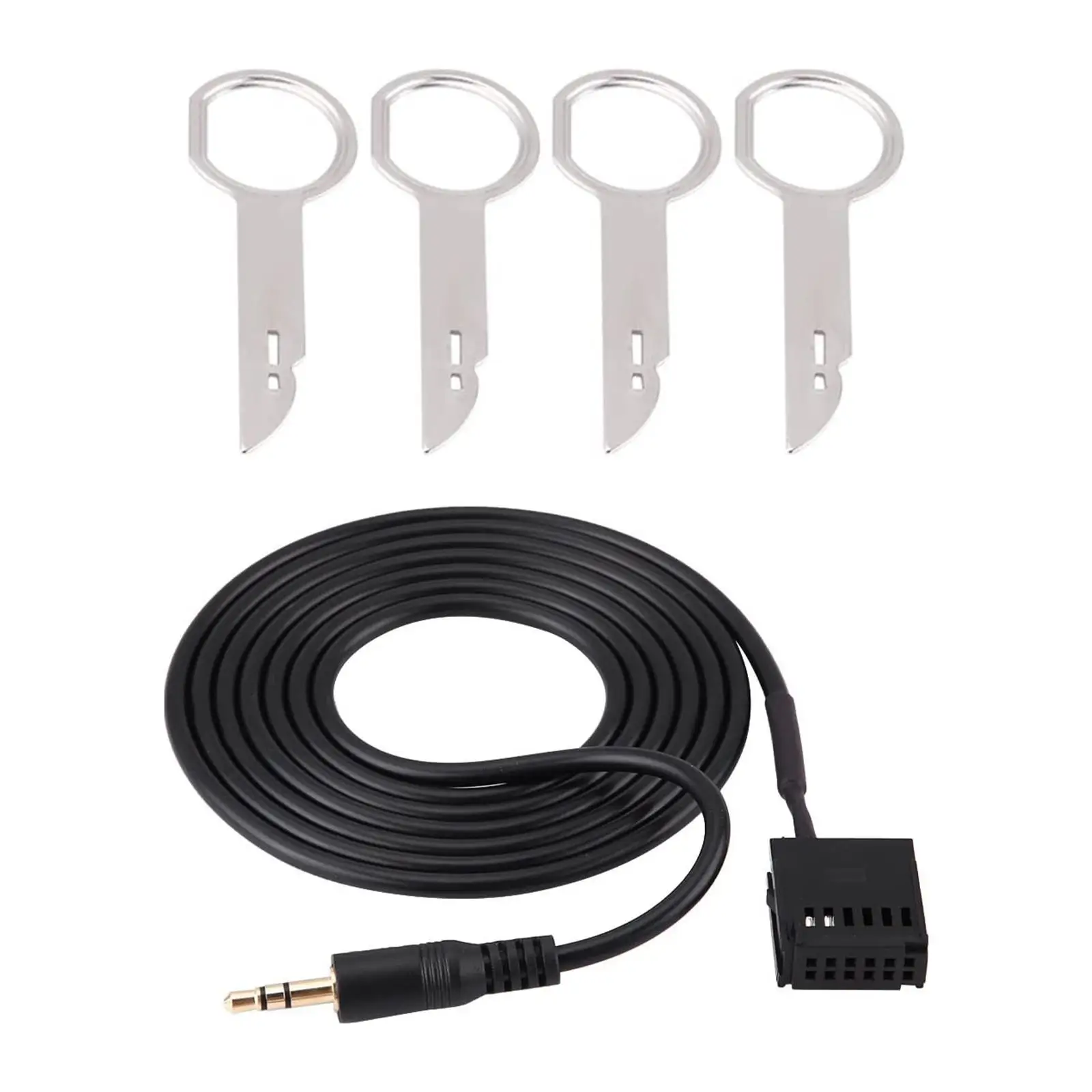 Car Radio Auxiliary AUX Audio Cable Adapter 6000CD with Removal Tools for Ford Fiesta Mondeo