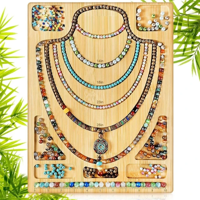 Jewelry Beading Design Tray Bracelet Measurement Board Wooden Bead Board -  AliExpress