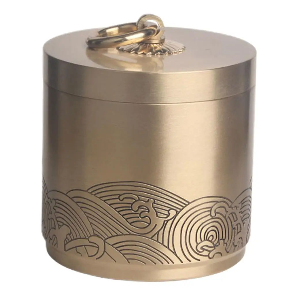 Brass Ashtray with Lid Decor, Retro Style Windproof Creative Ornaments for Desktop, Hotel, Office, Home Living Room