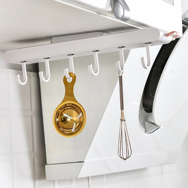 Self Adhesive Hook Rail, Hanger for Kitchen, Wall Hooks for Hanging,  Kitchen Hooks for Hanging Utensils