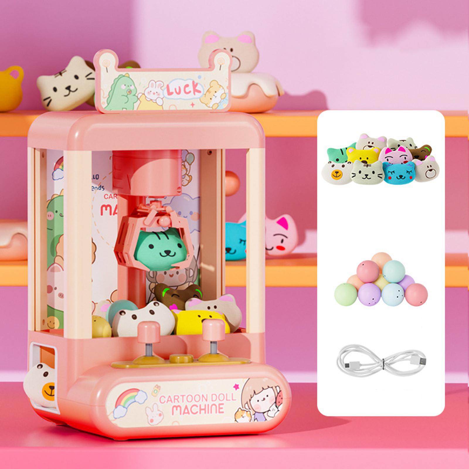 Children Grabbing Doll Machine Mini Clip Dolls Kids Small Claw Machine Mini Vending Machines for Girls Boys Children