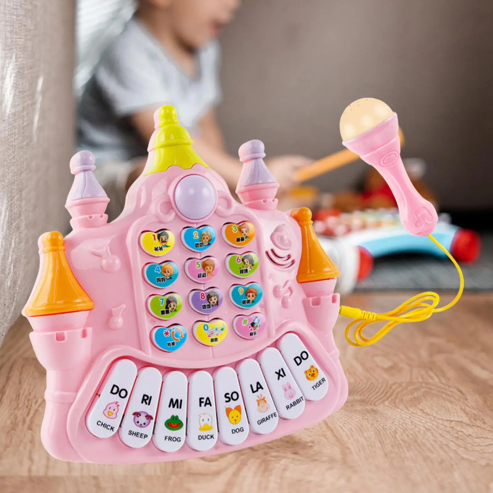 Music Toy Piano Plays Music Learning Toys Portable Electronic Piano Keyboard for Children Infants Baby Girls Birthday Gifts