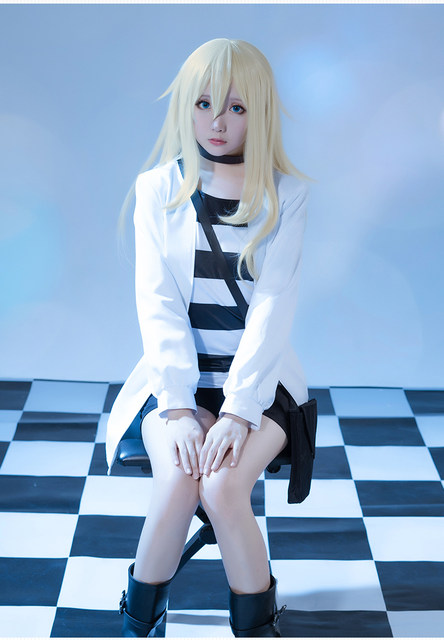  Uearlid Anime Angels of Death Cosplay Ray Wig Long Straight  Gold Costume Party Wig +Wig Cap Coser Wig : Clothing, Shoes & Jewelry