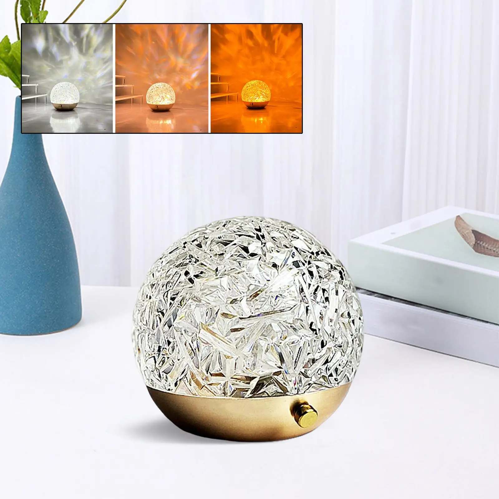 Water Ripple Projector Decorative USB Atmosphere Light Water Wave Effect Table Lamp Water Ripple Projector Light for NightStand