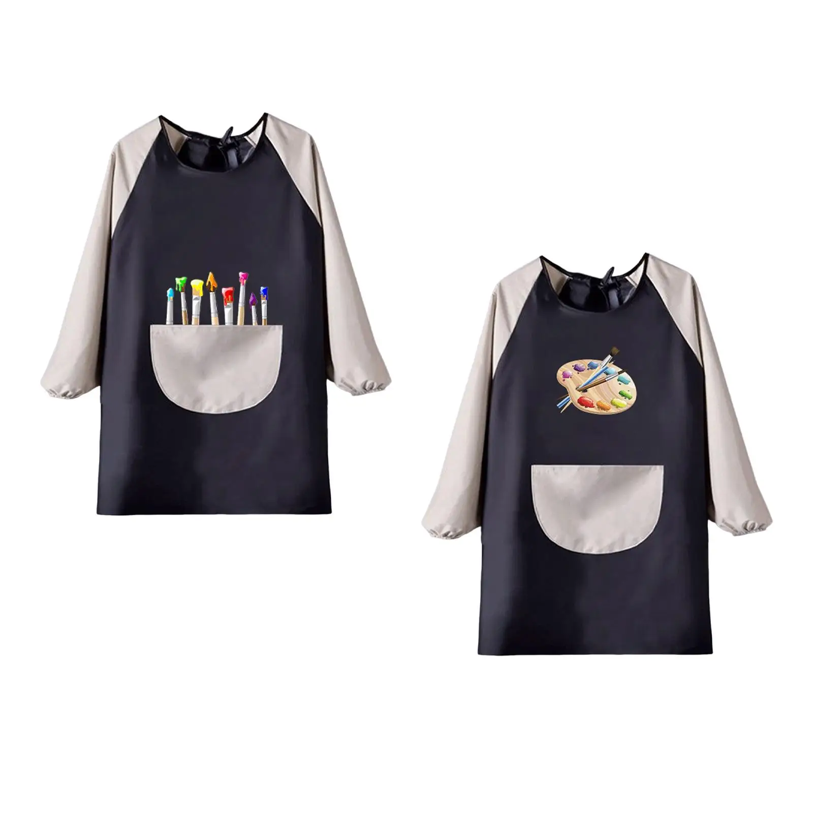 Portable Kids Painting Apron Comfortable Bibs for Kitchen Kids