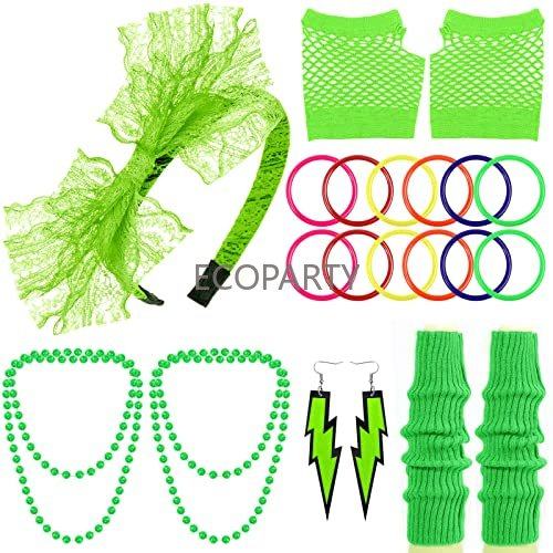 Neon Green 80's Pixie Kids Tutu Costume with Accessories