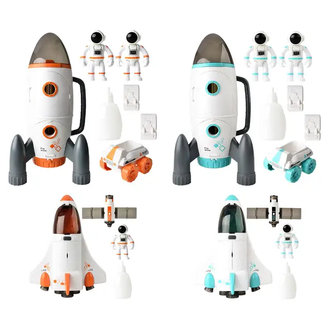 Shao Space Shuttle Toys pour 3 4 5 6 7 ans garçons, [lumières et sons]  Space Toys pour enfants 3-5 avec 2 astronautes, jouet navette et rover,  jouet vaisseau spatial