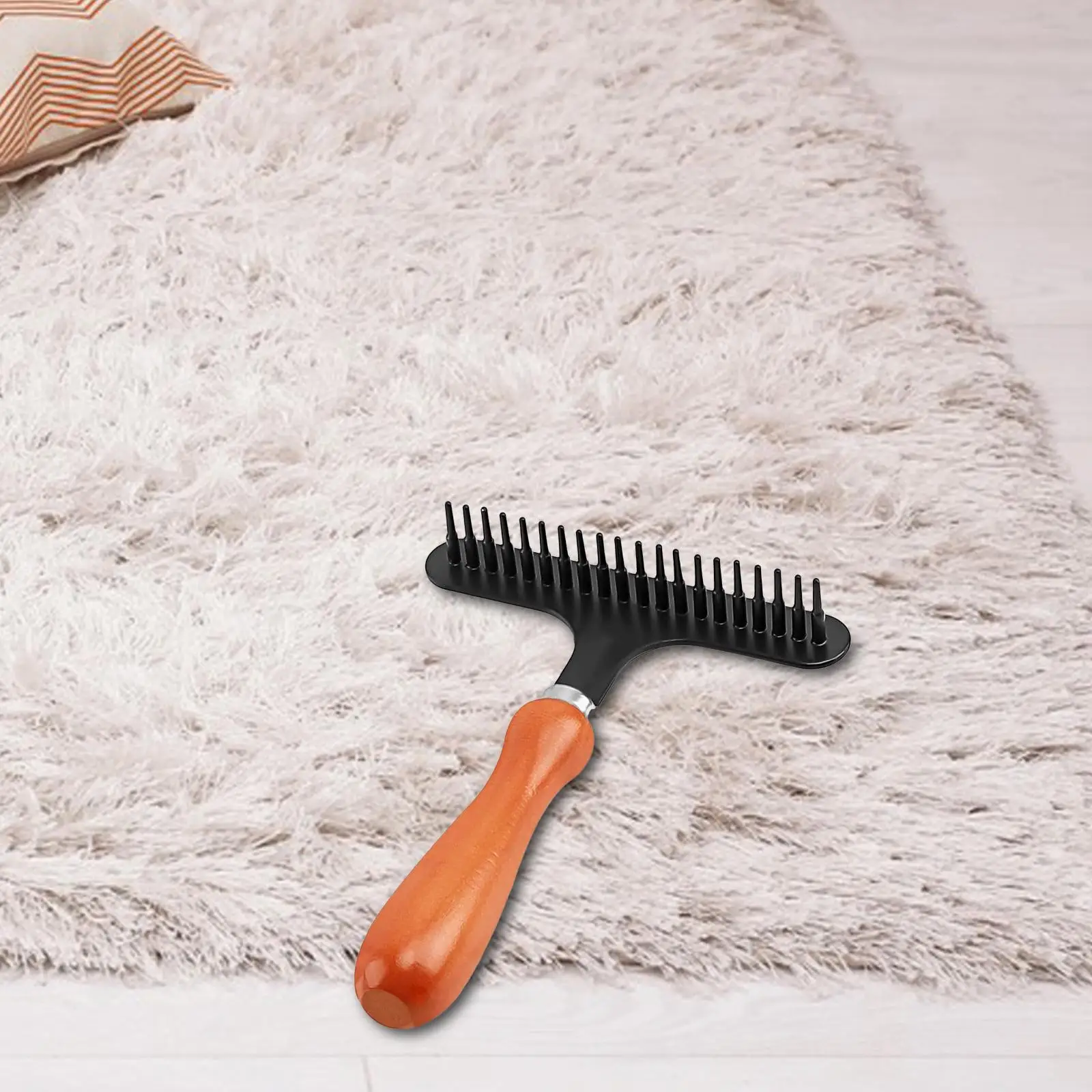 Carpet Rake Pet Hair Cleaner Multipurpose Cleaning Tools Carpet Comb Brush Carpet Groomer Rake Shag Rug Rake for Hallways Steps