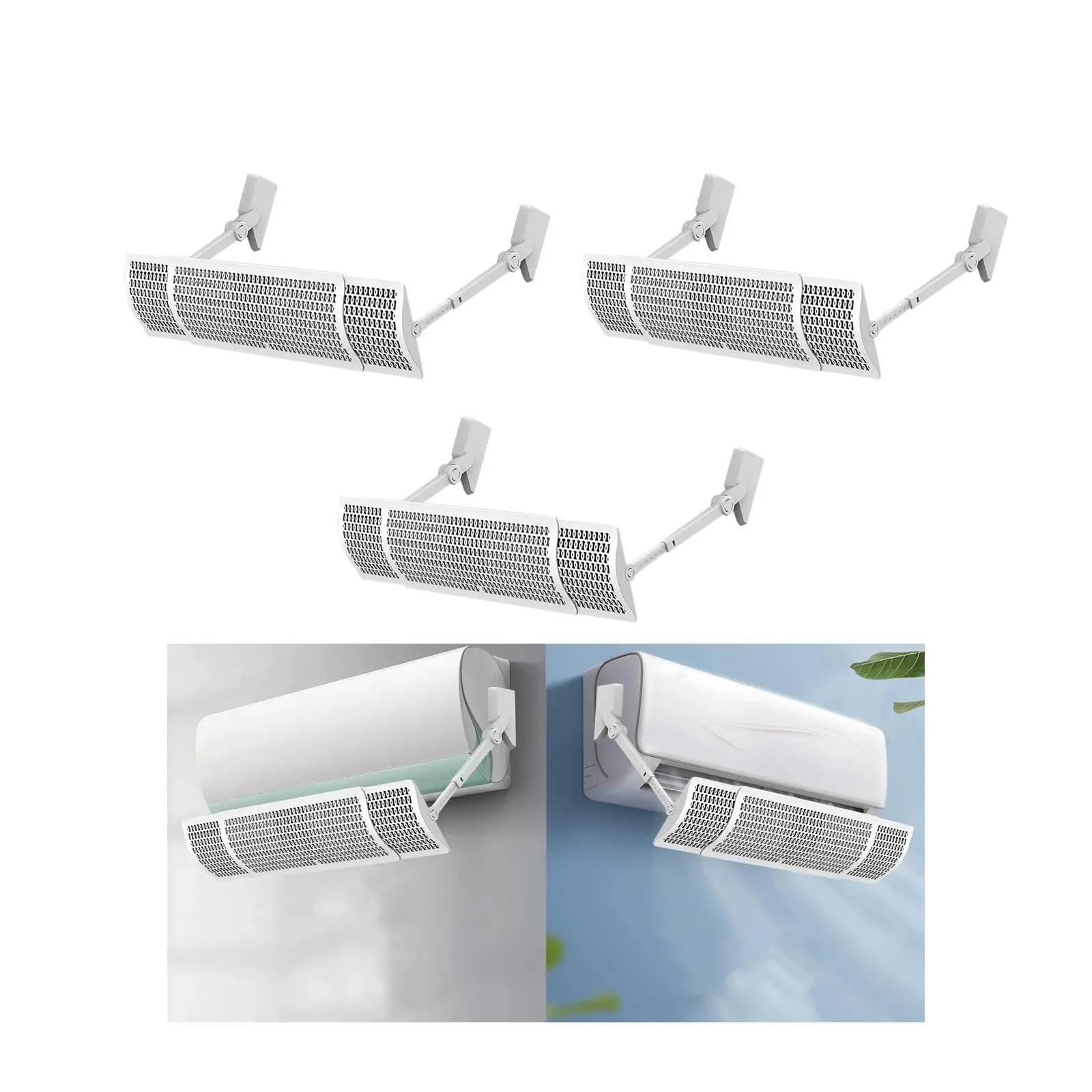 Air Conditioner Deflector for Hanging Air Conditioner Angle Adjustable Wind Baffle Wind Deflector for Home Bedroom Living Room