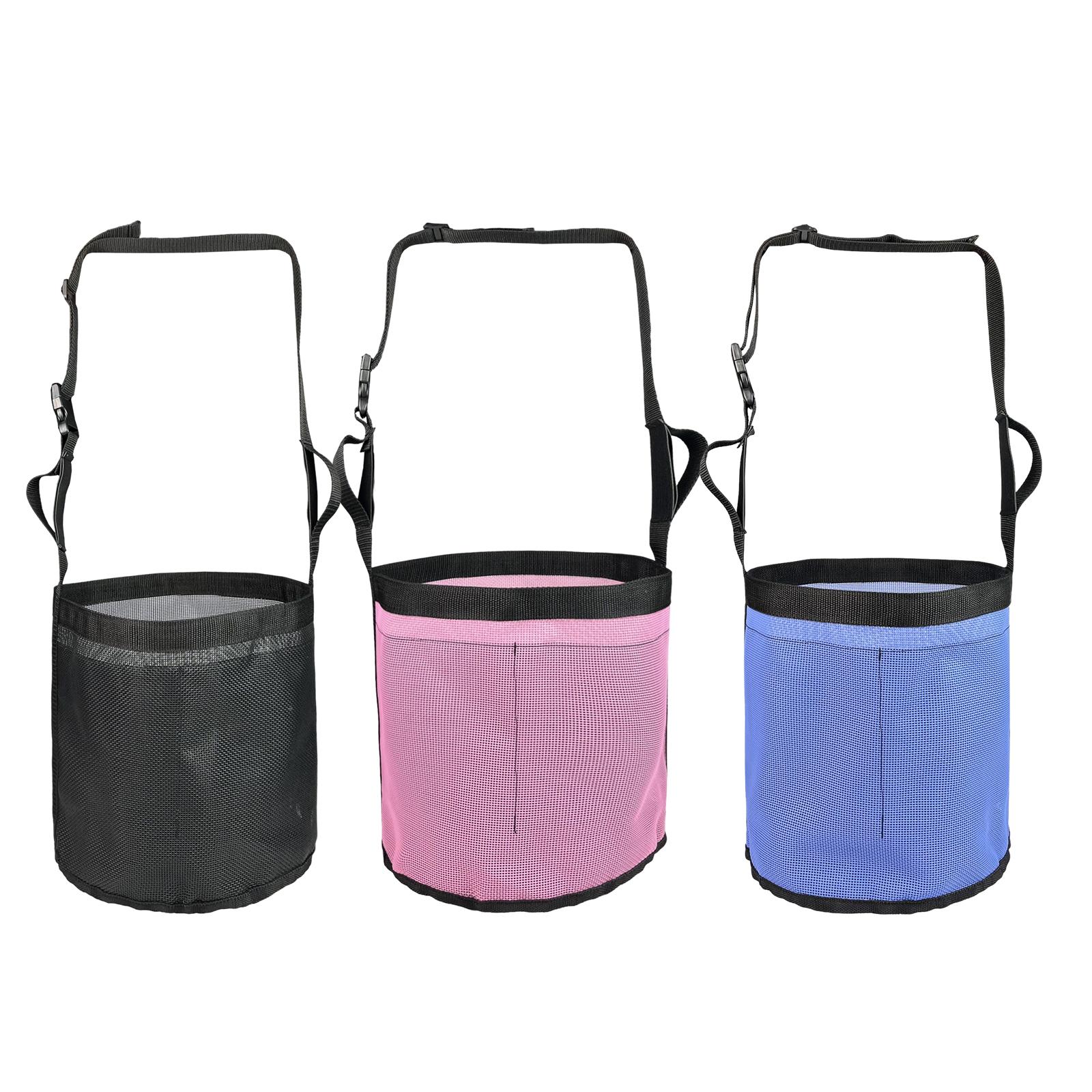 Horse feed Bag Heavy Duty PVC Mesh Bag Hay Feeder Durable Horse Supplies Elastic Strap Slow Feeding Adjustable Hay Bag